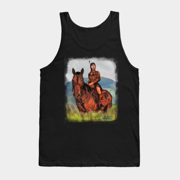 Imala riding a horse Tank Top by Henry Drae